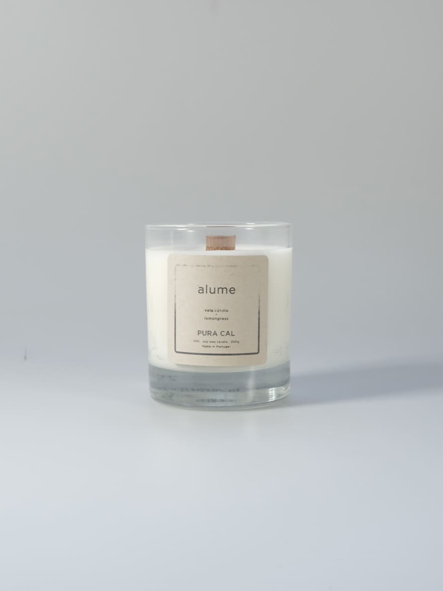 Pura Cal Vegan Alume Aromatic Candle Lemongrass