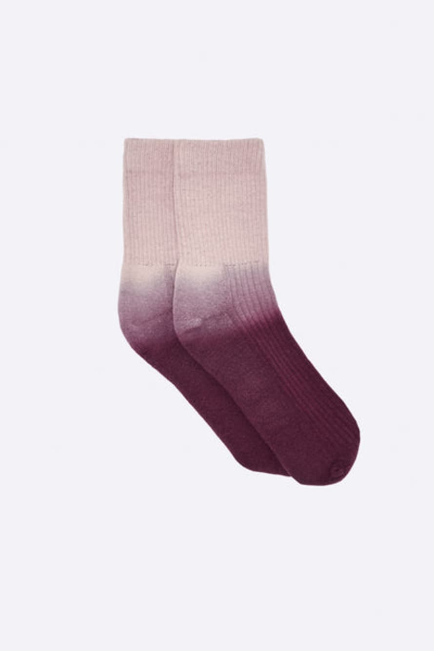 LOVE kidswear Dip Dye Socks In Bordeaux And Rose