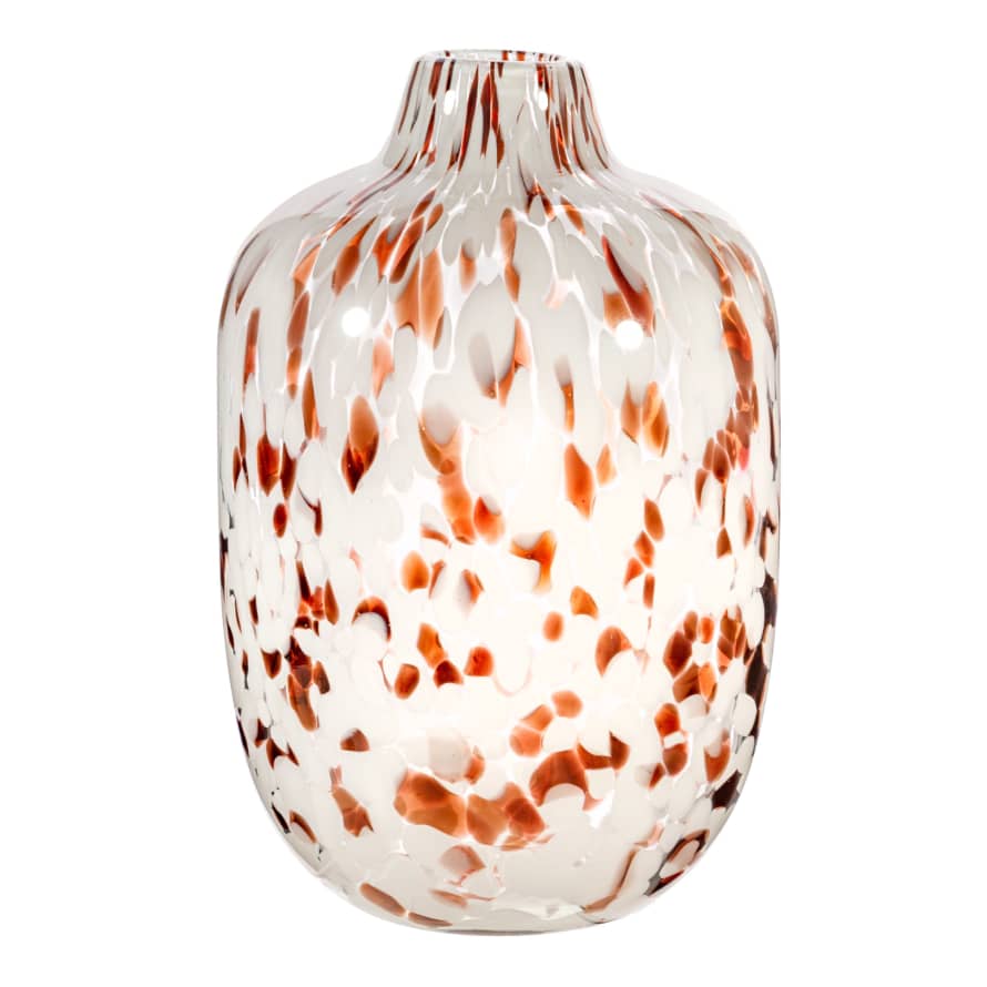 Sass & Belle  Large Brown Speckled Glass Vase