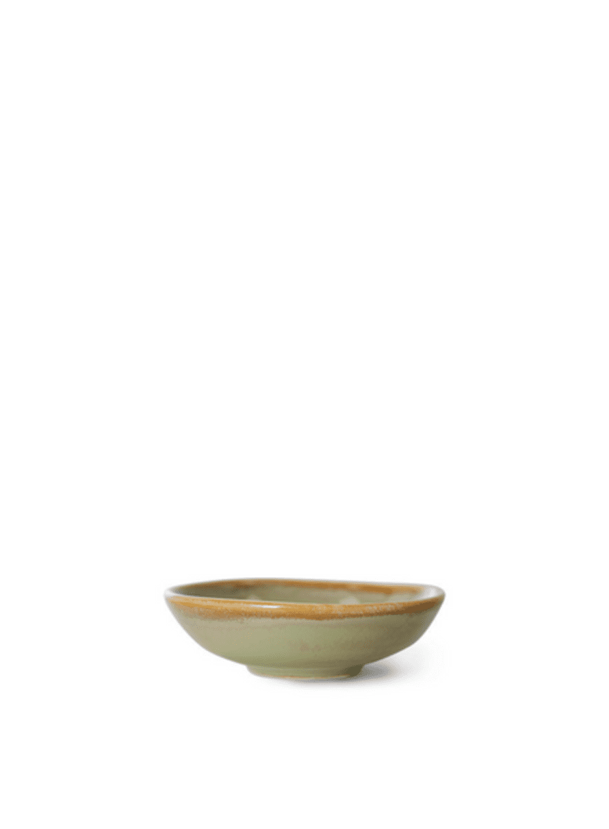 HK Living Chef Ceramics Small Dish In Moss Green