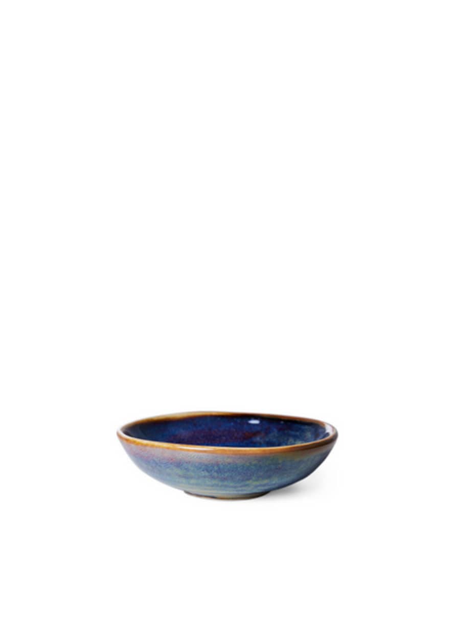 HK Living Chef Ceramics Small Dish In Rustic Blue