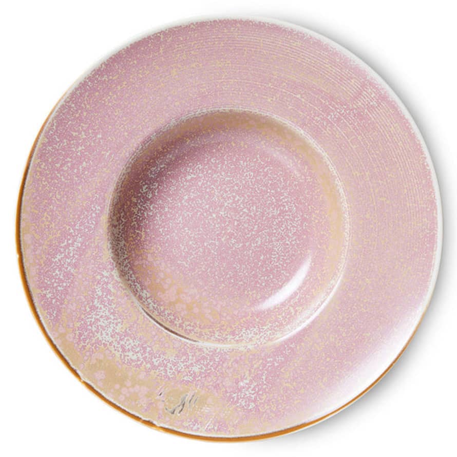 HK Living Chef Ceramics: Pasta Plate Rustic Pink