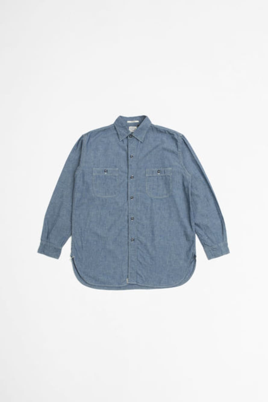 Orslow  Vintage Fit Work Shirt Chambray