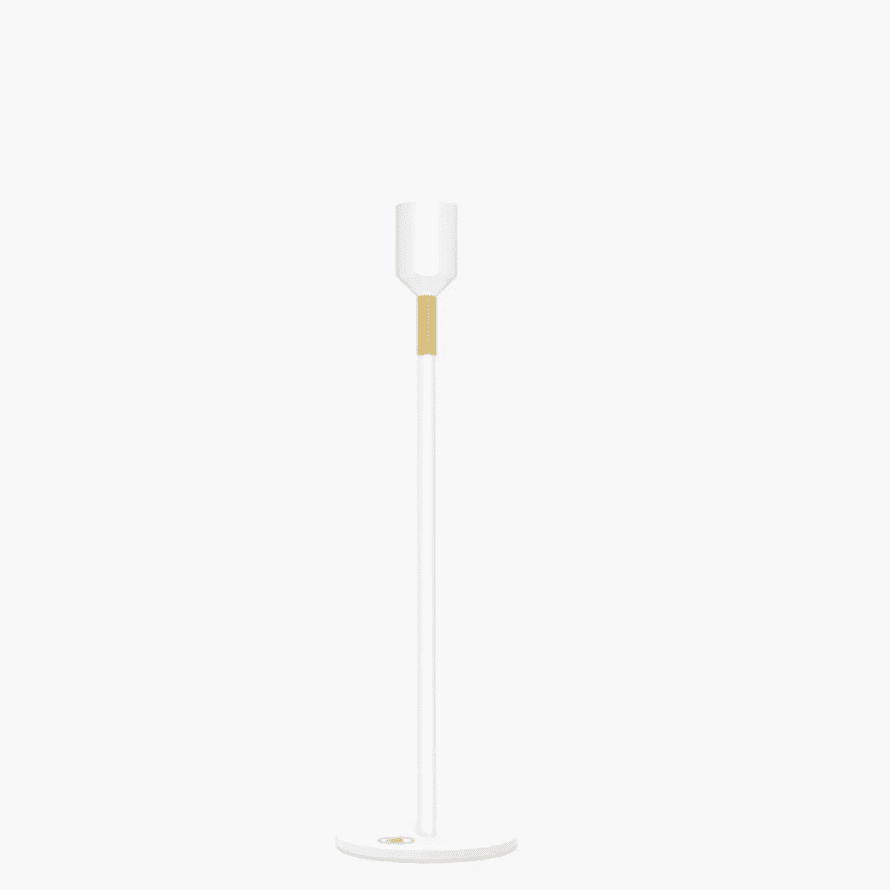 Nordic Flame Candle Holder - White 27 cm