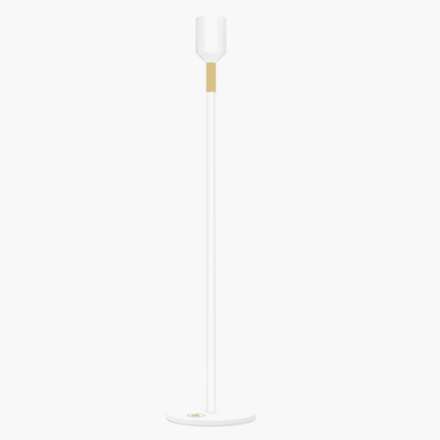 Nordic Flame Candle Holder - White 34 cm
