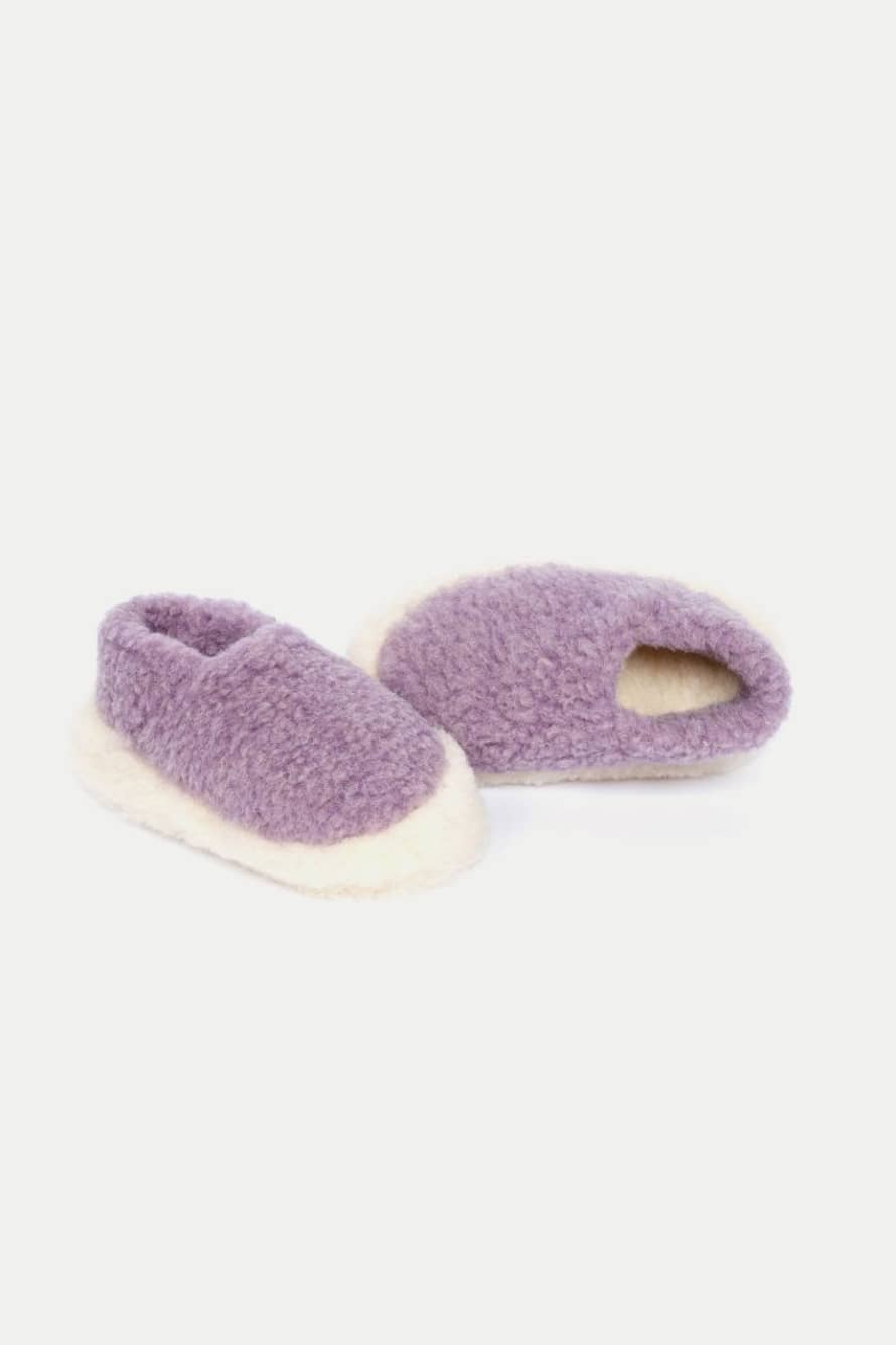 Yoko Wool Siberian Lilac Slippers