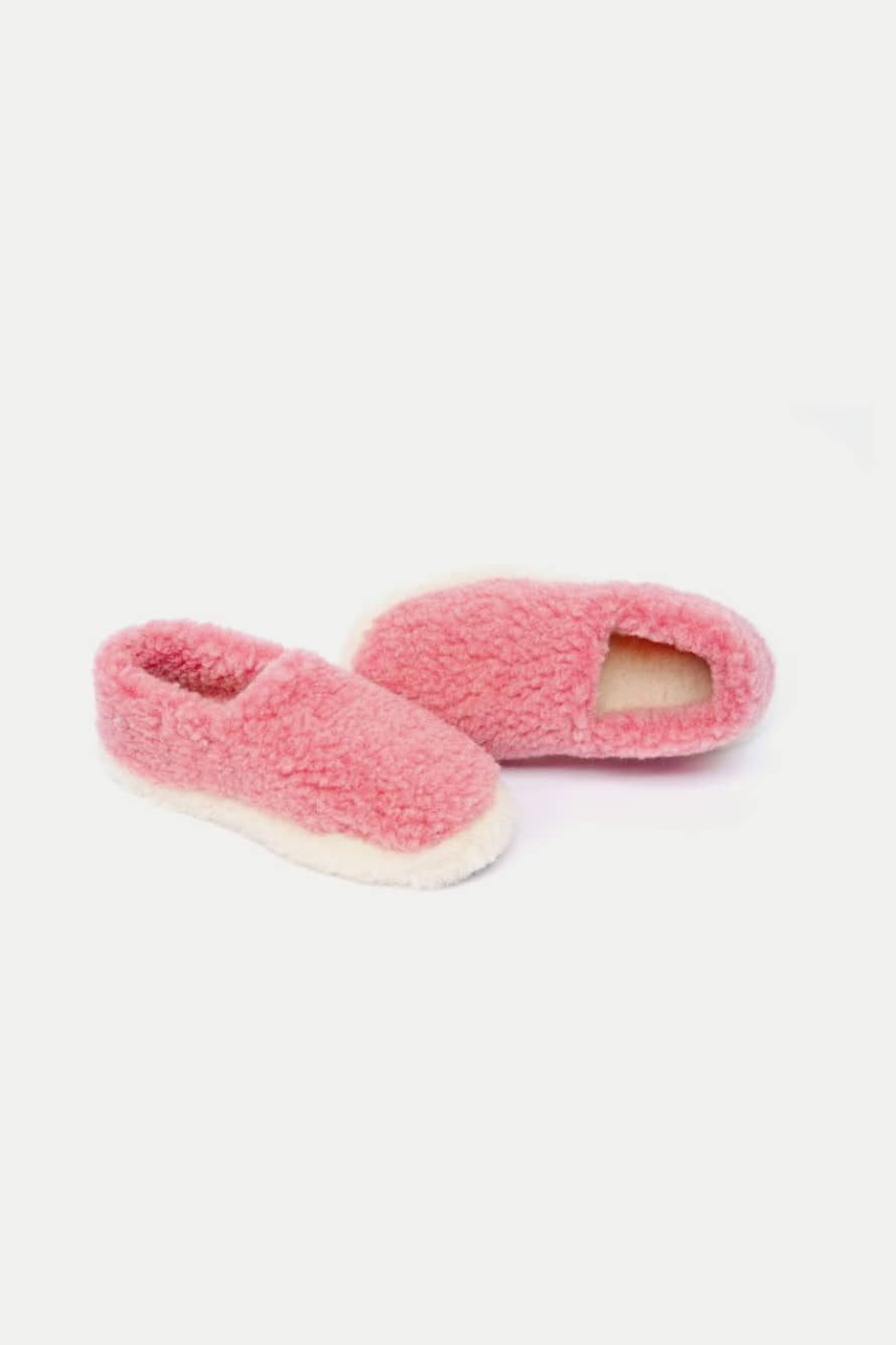 Yoko Wool Siberian Pink Slippers