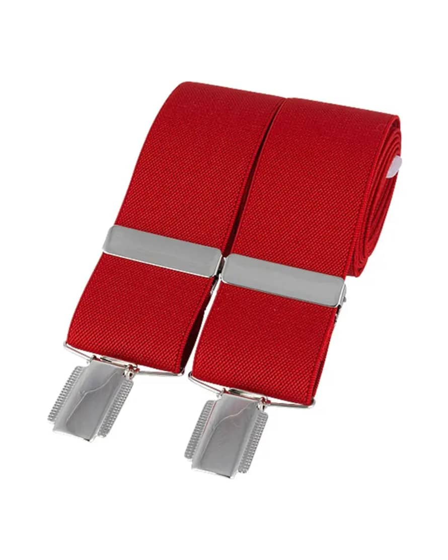 David Aster Clip-on Braces - Red