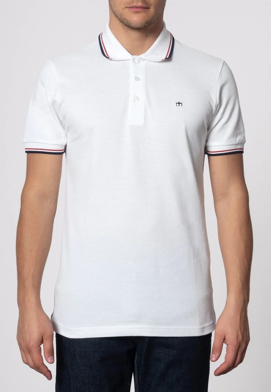 Merc London Card Polo Shirt - White