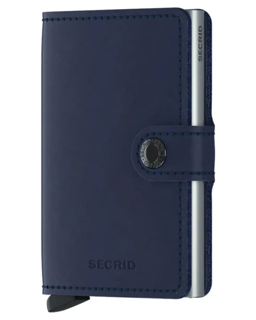 Secrid Mini Leather Wallet - Original Navy