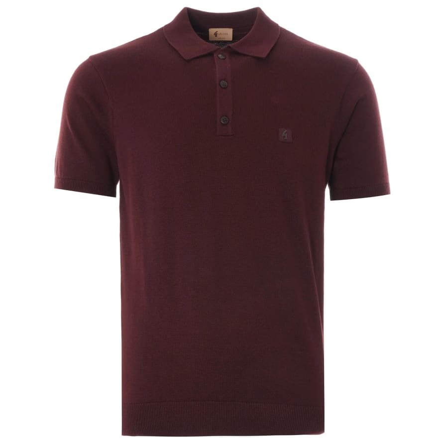 Gabicci Vintage Jackson Knitted Polo - Red