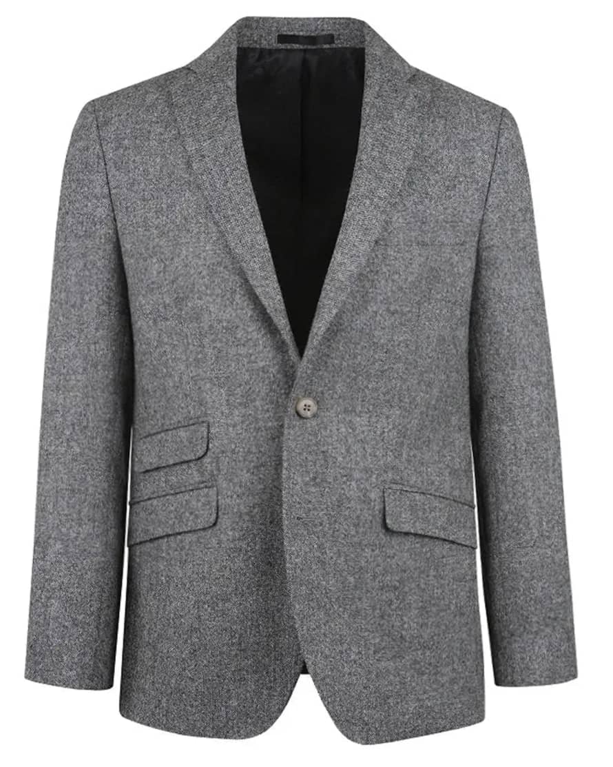 Torre Donegal Tweed Suit Jacket - Grey