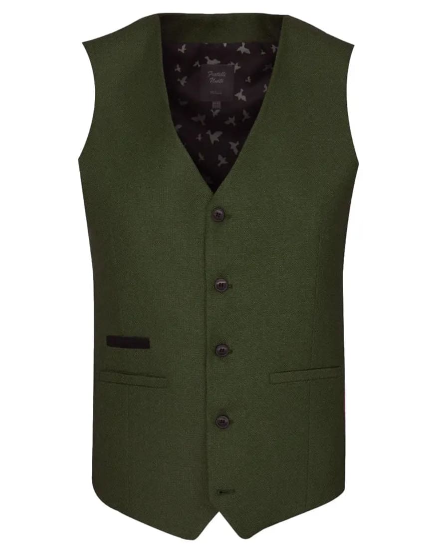 Fratelli Textured Suit Waistcoat - Green