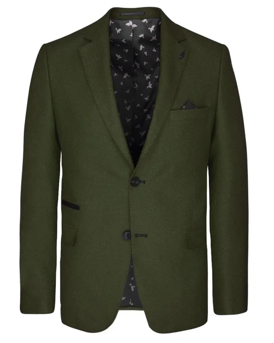 Fratelli Textured Suit Jacket - Green
