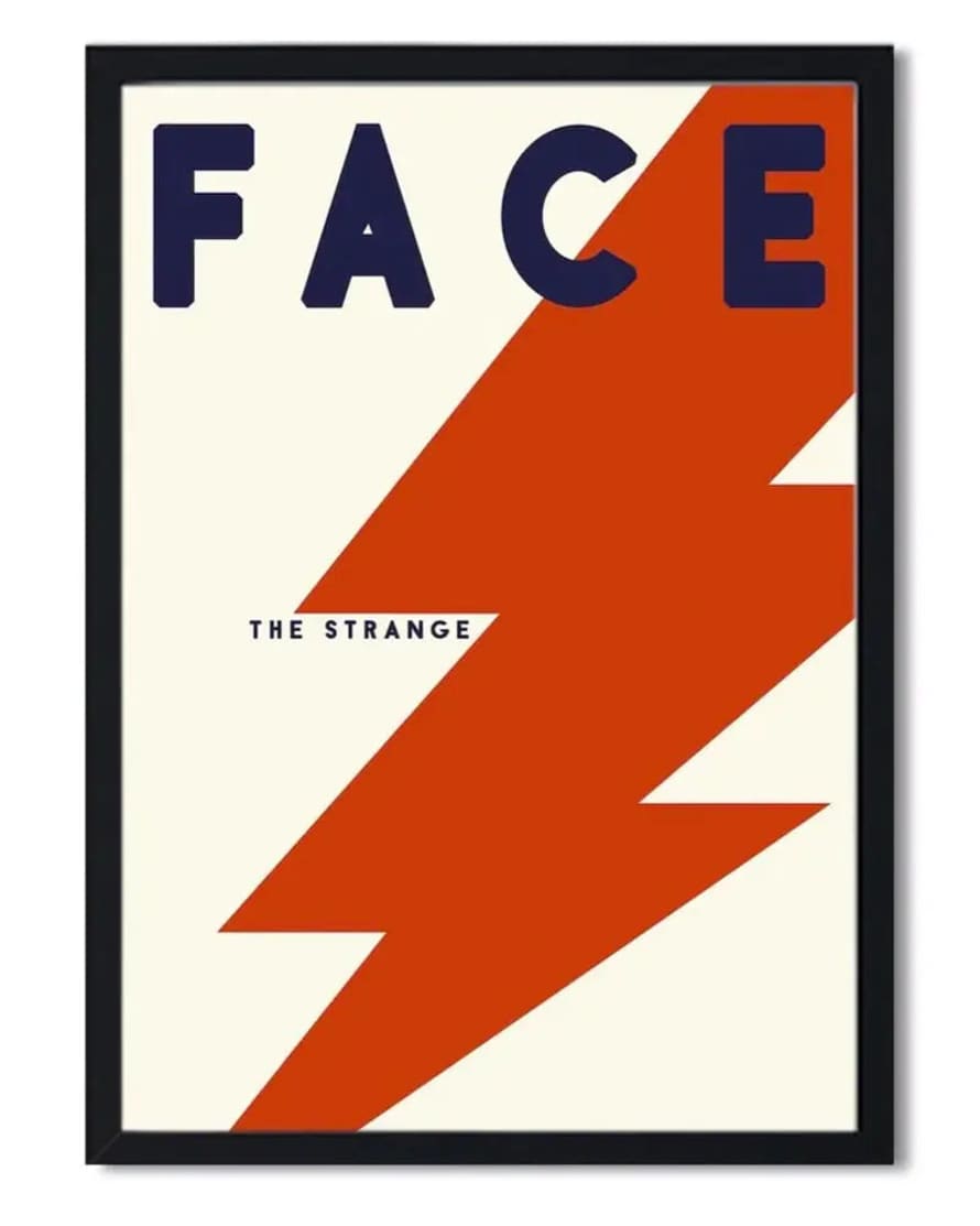 Fanclub Bowie Face The Strange Retro Art Print