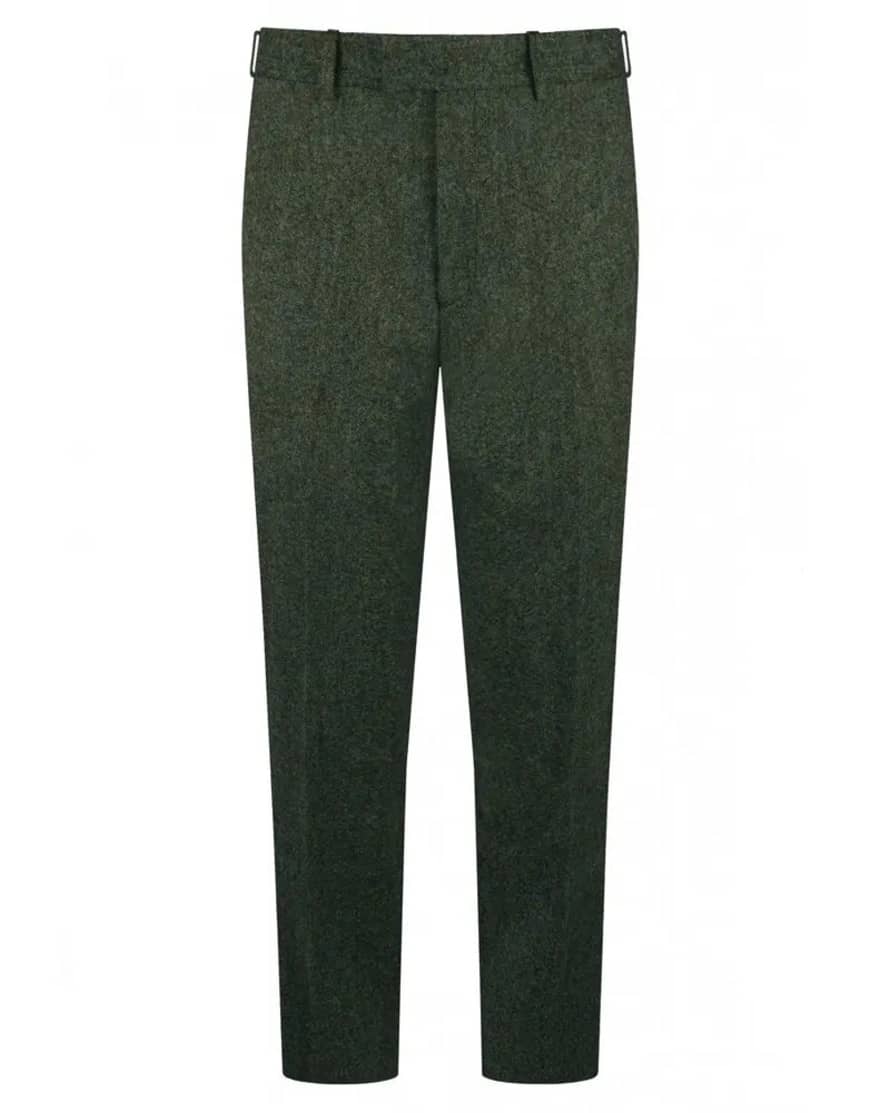 Torre Donegal Tweed Suit Trouser - Green