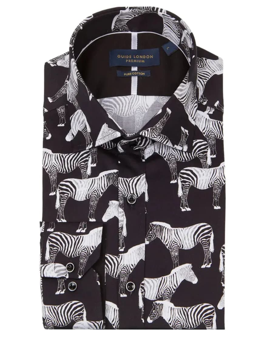 Guide London Zebra Print Shirt - Black