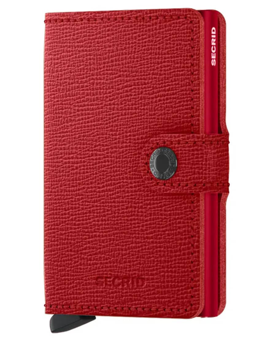Secrid Mini Leather Wallet - Crisple Lipstick Red