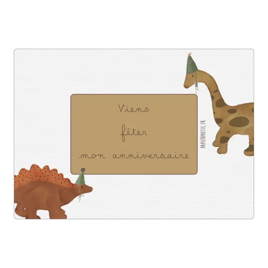 Papier Poetic Dino Invitation Card