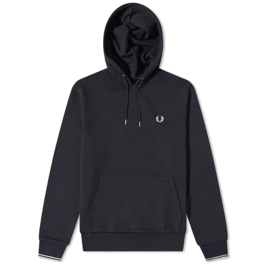 Fred Perry Fred Perry Tipped Hooded Sweatshirt Navy