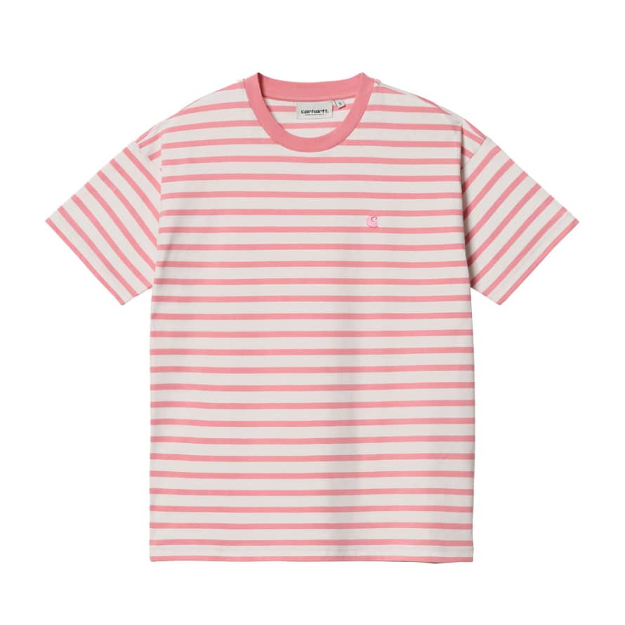 Carhartt W' Robie T-shirt Robie Stripe Wax/rothko Pink
