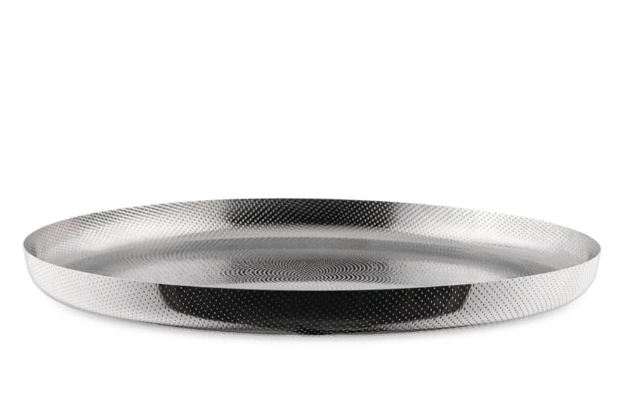 Alessi 35cm Textured Stainless Steel Tray