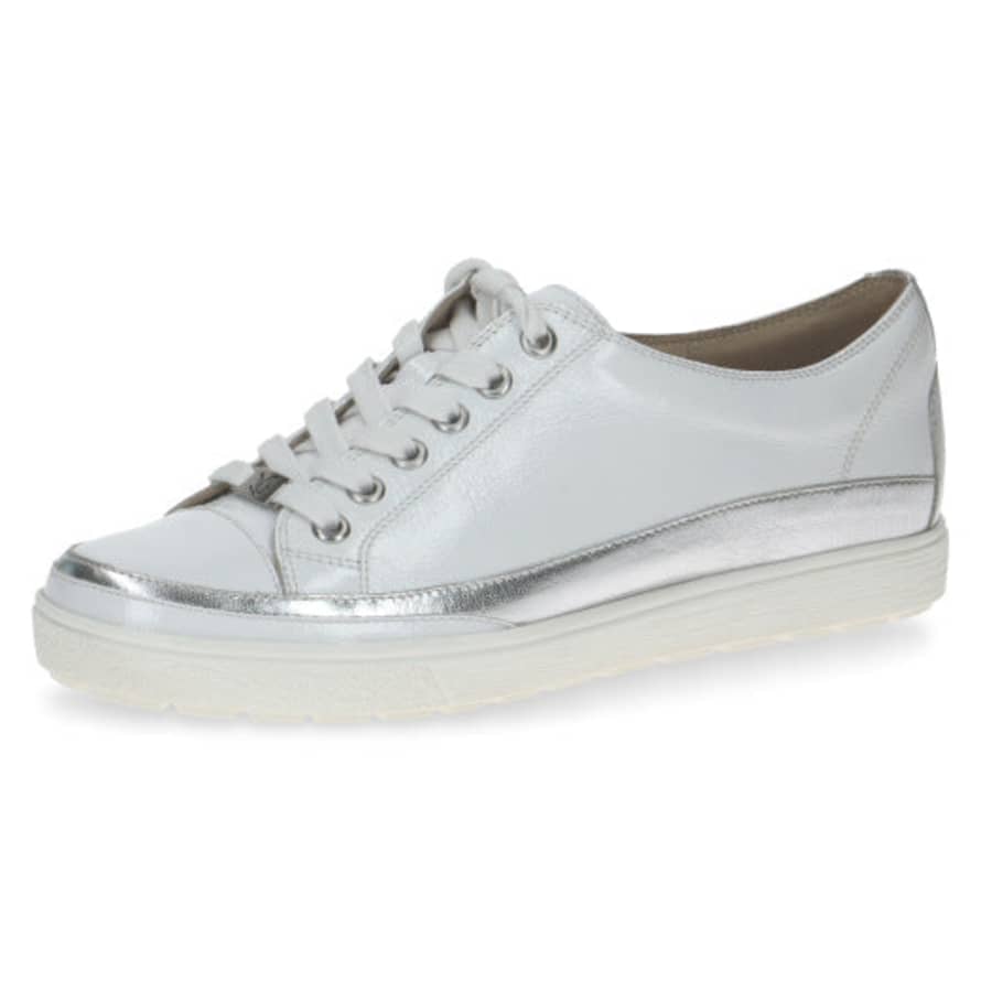 Caprice Manou Trainers In White Patent