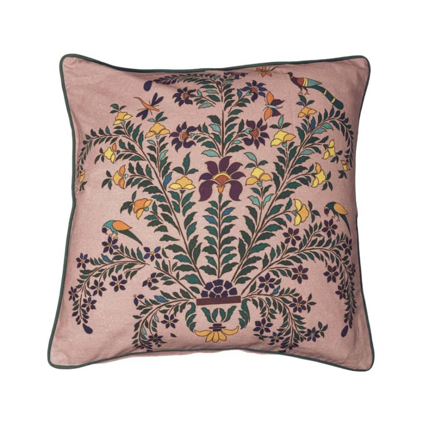 DAY HOME City Palace Cushion Cover (50x50 cm) in Ash Rose and Multi colour