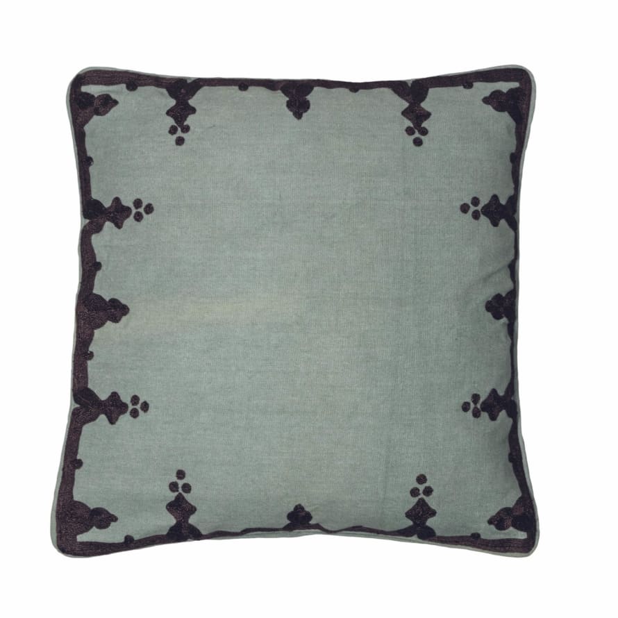 DAY HOME Souk Cushion Cover (40x40 cm) in Vetiver and Bean colour