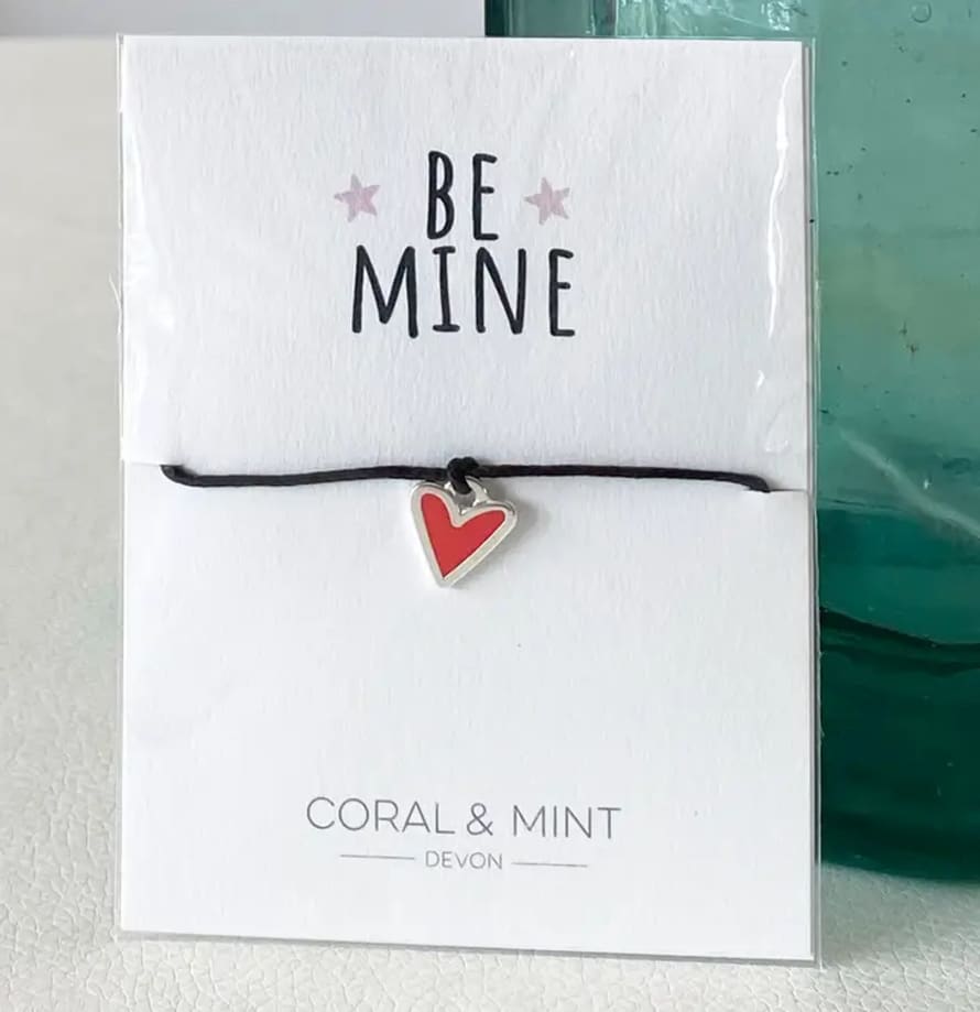 Coral & Mint Be Mine Heart Charm Bracelet
