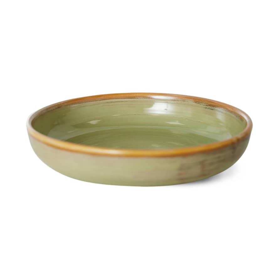 HK Living | Chef Ceramics: Deep Plate Medium - Moss Green