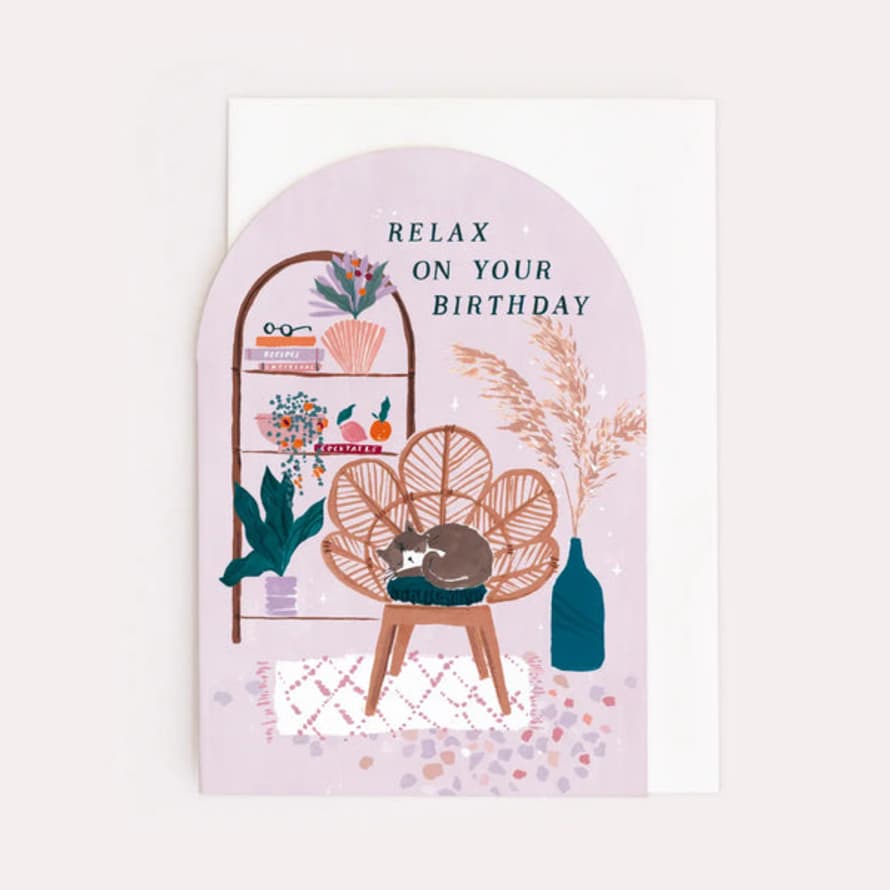 Sister Paper Co Relax On Your Birthday Cat Greeting Card