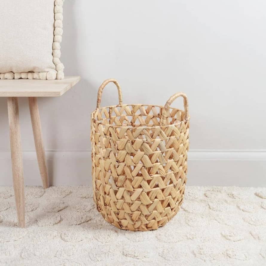 Chickidee Water Hyacinth Basket With Handles - Small