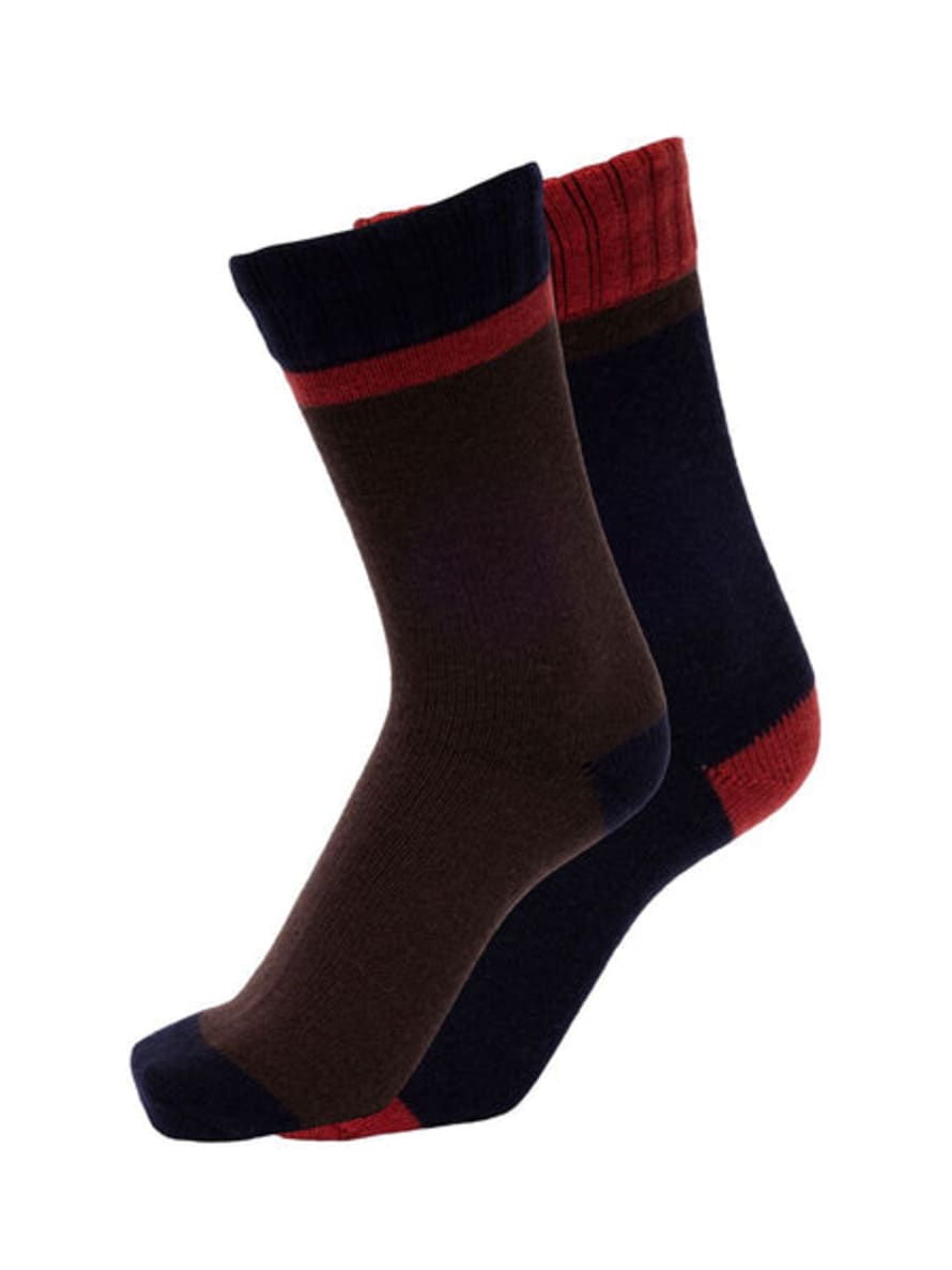 Selected Homme Sky Captain + Delicios 2 Pack Wool Socks