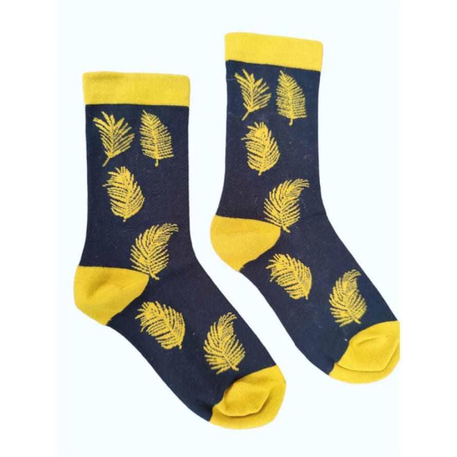 Joya Gold Leaf Bamboo Socks