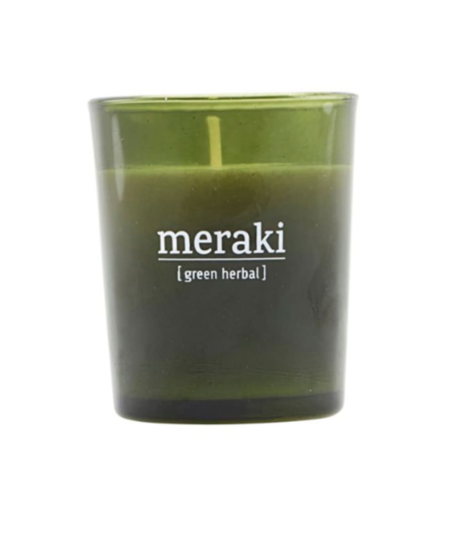 Meraki Green Herbal Small Candle