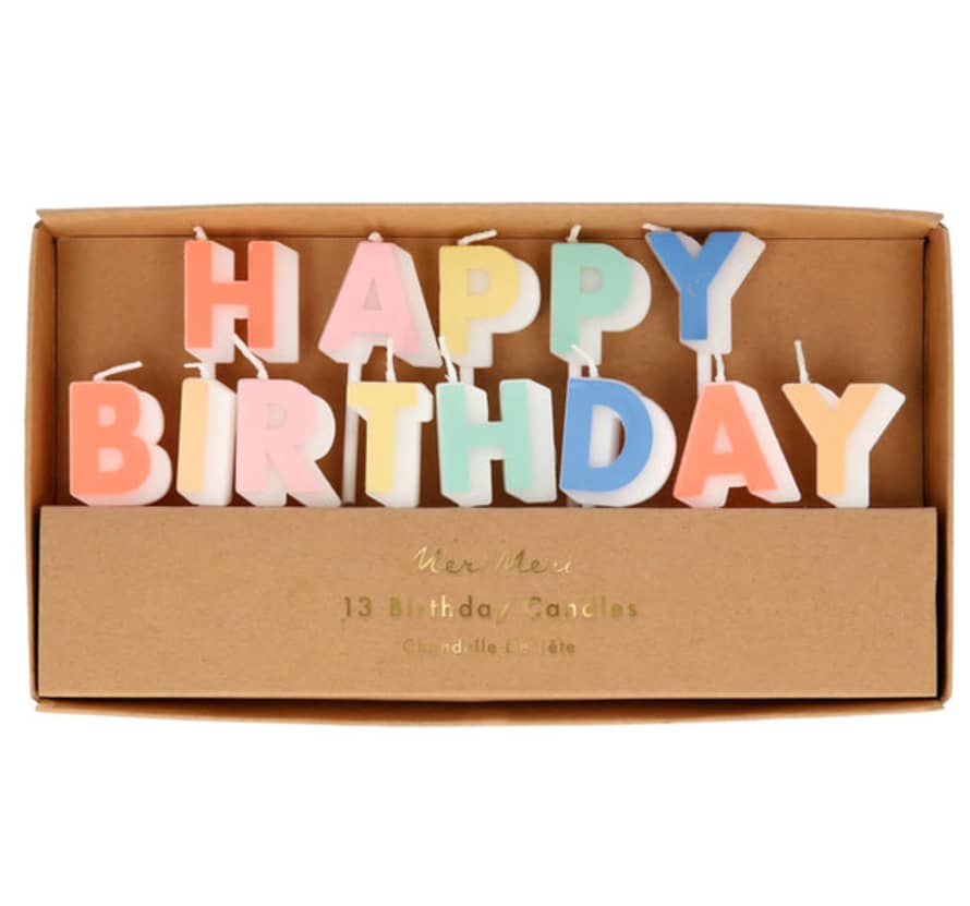 Meri Meri Happy Birthday Candle Set (x 13)