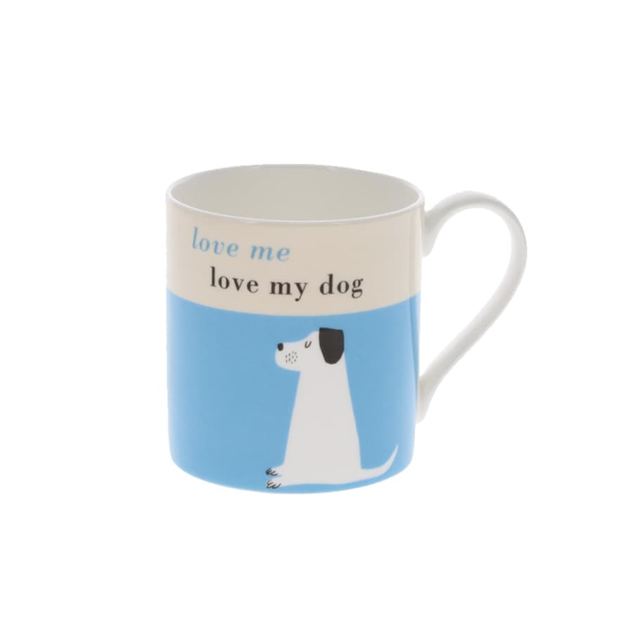 Repeat Repeat Love Me Love My Dog Mug Turquoise