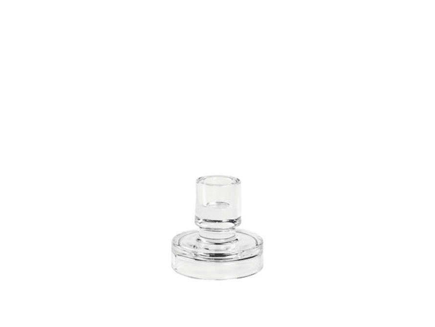 Broste Copenhagen Sm Candle Holder Petra Glass Clear