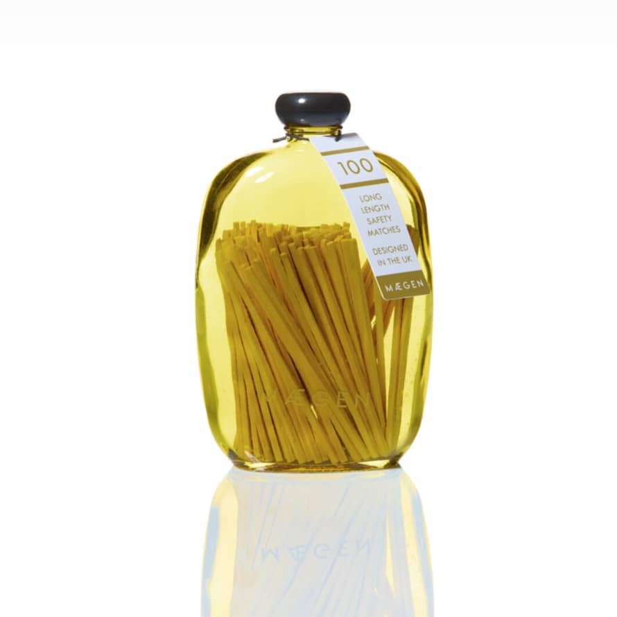 Maegen Bubble Jar with Matches - Yellow