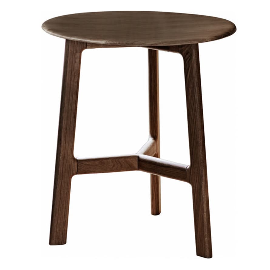 Distinctly Living Valencia Round Side Table In Walnut