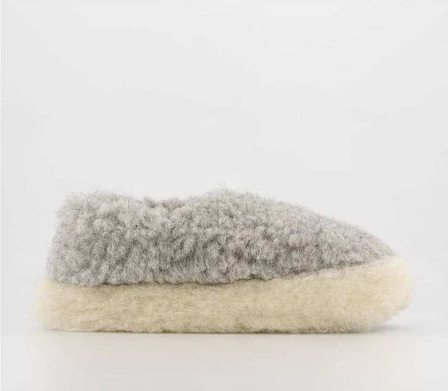 Yoko Wool - Light Grey Slippers