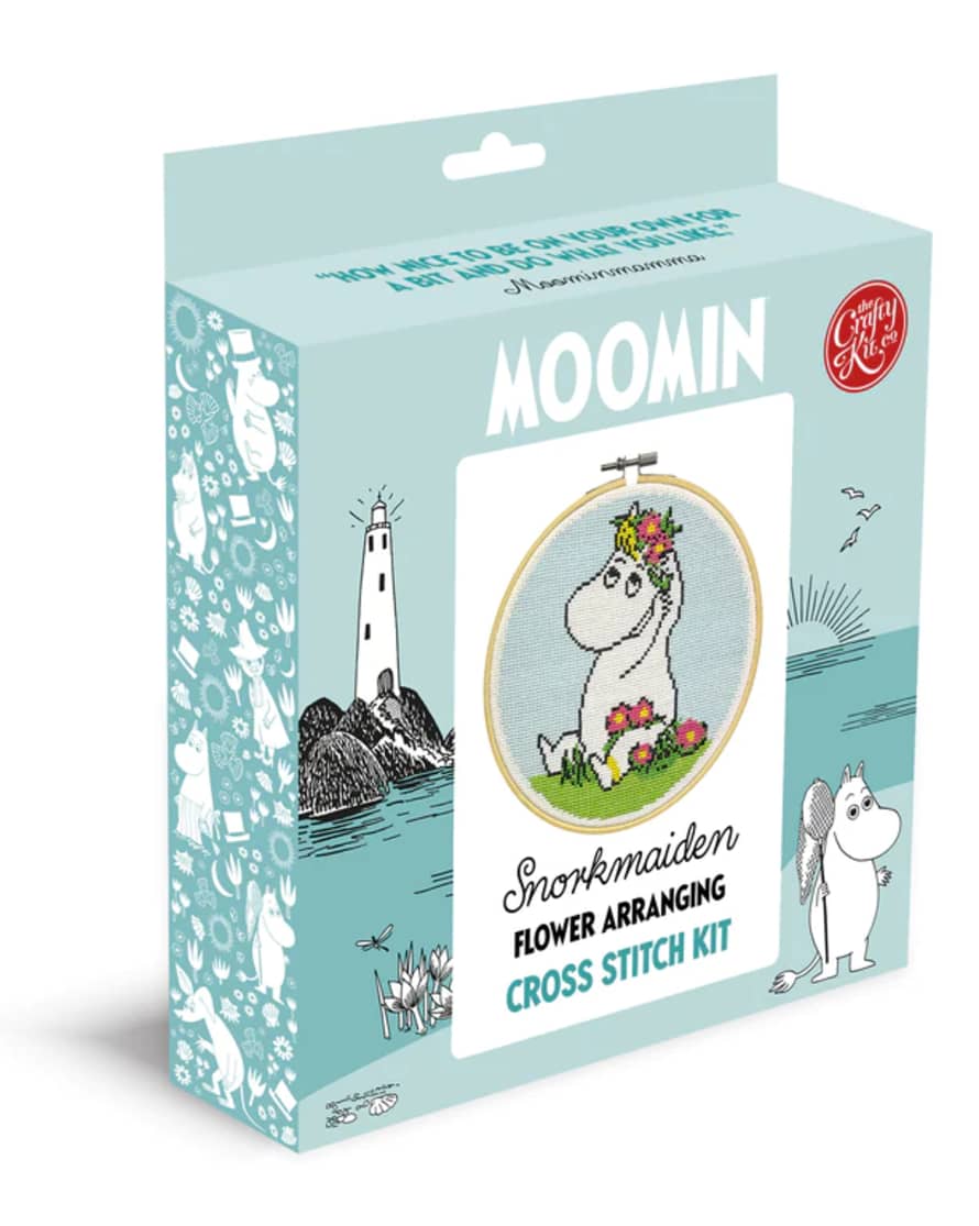The Crafty Kit Co Moomin Cross Stitch Kit - Snorkmaiden Flower