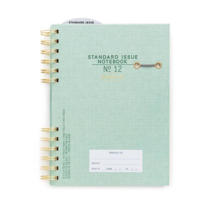 STANDARD ISSUE Pale Green Ring Bound Journal