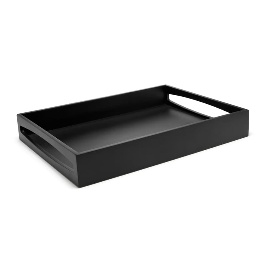 Leopold Vienna Holland Leopold Vienna Serving Tray 40.0 X 30.0 X 6.0 Cm Small Size In Black Mdf Composite