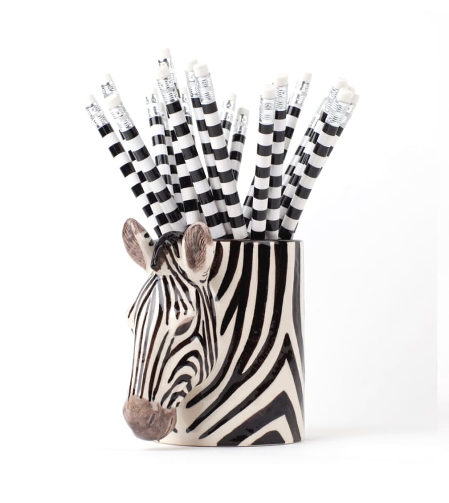 Quail Ceramics Zebra Pencil Pot