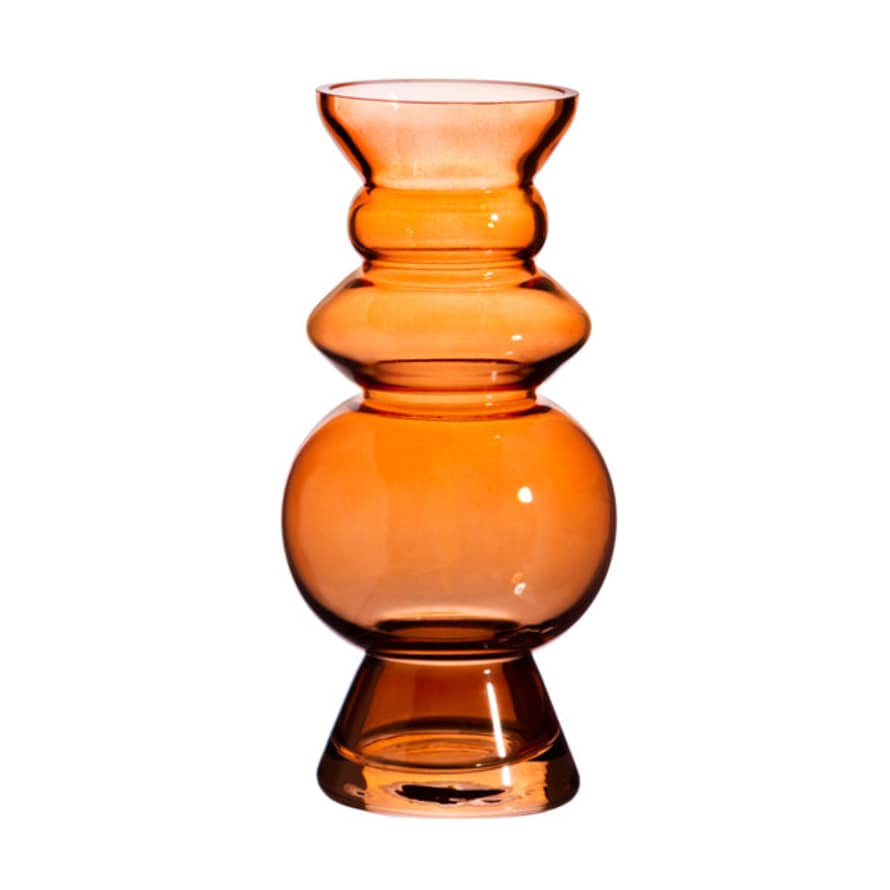 Sass & Belle  Selina Glass Vase - Dark Amber