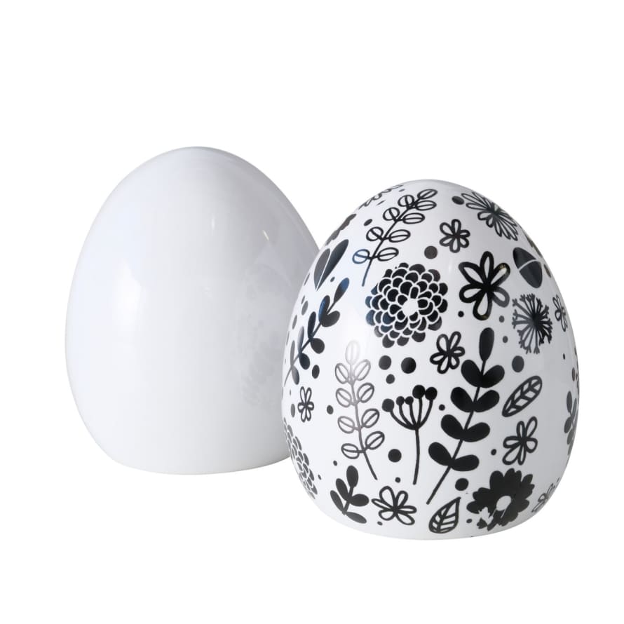 &Quirky Easter Egg Ceramic Decoration : Floral or Plain