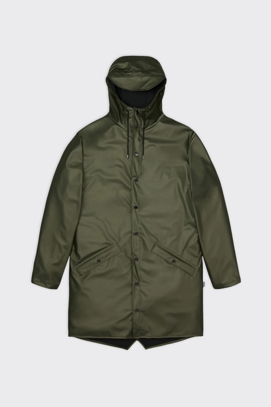 Rains 12020 Long Jacket Evergreen