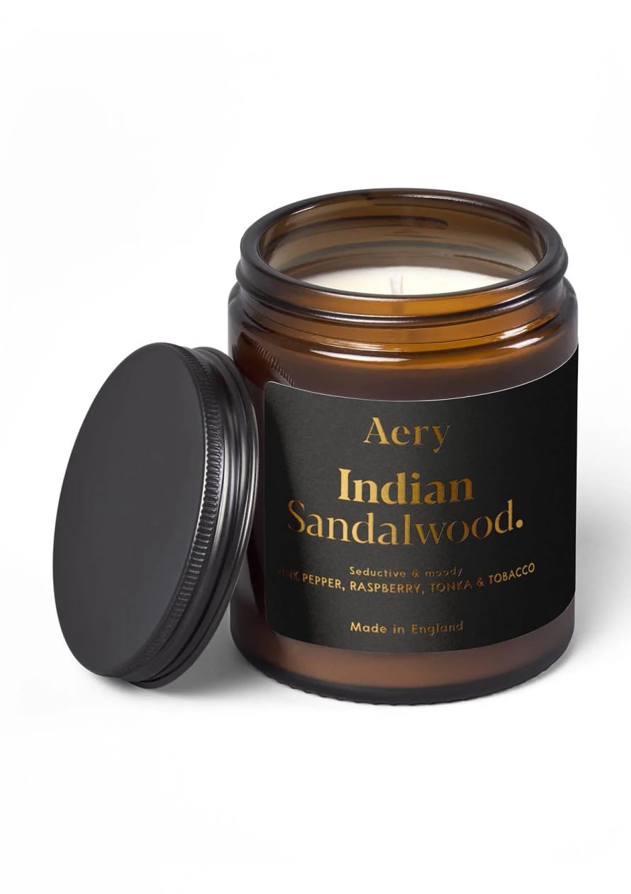 Aery Indian Sandalwood Scented Jar Candle